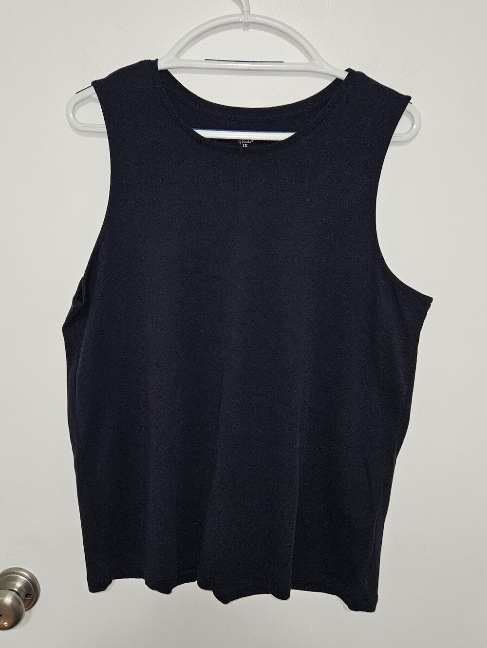 CJ Banks Sleeveless Tank Top Navy Size 1X